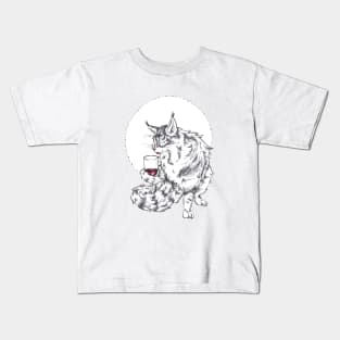 Wine Cat-oisseur Kids T-Shirt